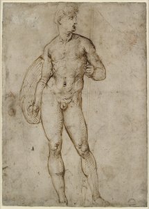 Recto: Un Giovane Guerriero, WA1846.163 da Raffaello Sanzio Raphael